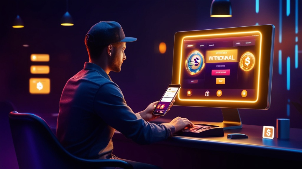 Speler bekijkt een opnameverzoek in een donkere casino-omgeving
