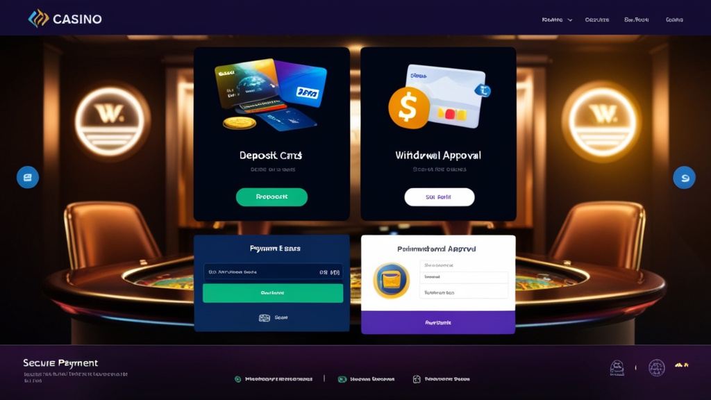 Betaalmethoden en stortingen in een donkere casino-interface